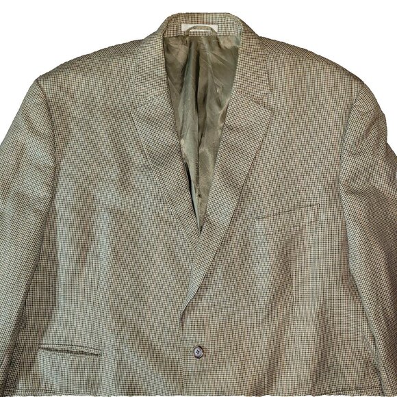 Lauren Ralph Lauren Sports Coat Mens 46R Brown Suede Elbow 2 Button FLAW - Picture 1 of 16